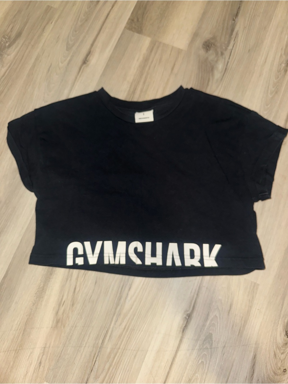 Gymshark Black Cropped Logo Tee